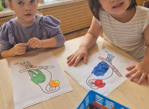 "Papuga kolorowa"- praca plastyczna w grupie Jeżyków