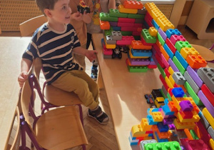 Dzieci ułożyły budowle z klocków - "Moje Miasto"